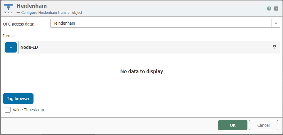 Project planning OPC transfer object